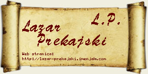 Lazar Prekajski vizit kartica